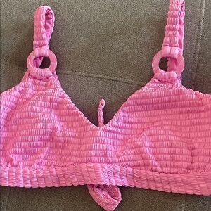 Isabella Rose Pink Textured Bikini Top